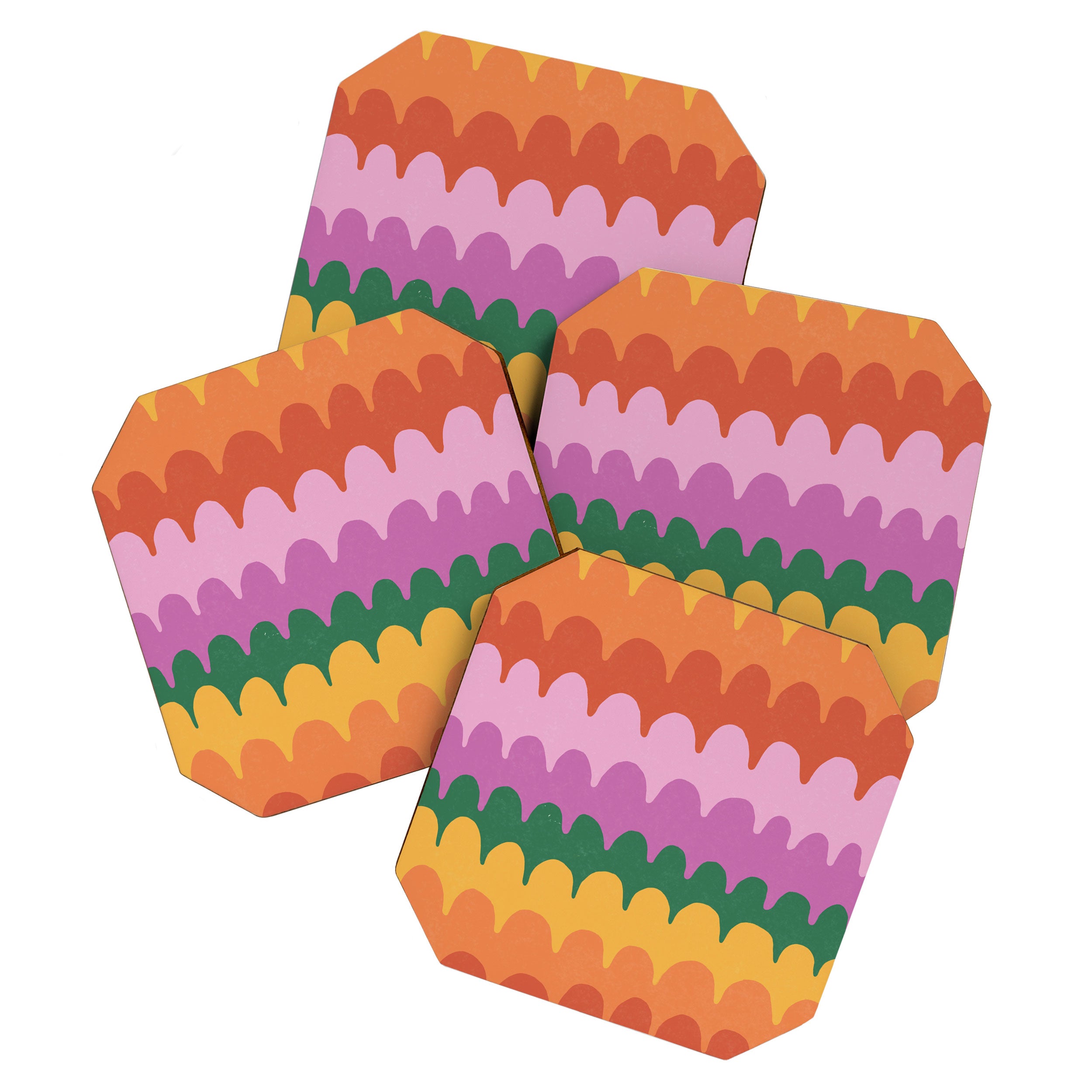 Wavy Lines Pattern Coaster Gallery Image 1