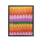 Wavy Lines Pattern Framed Canvas Print Gallery Image 8