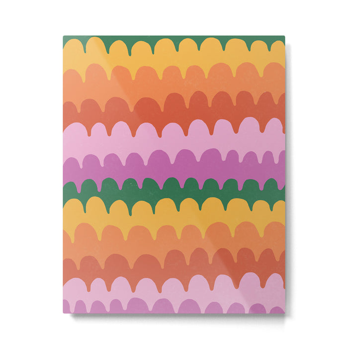 Wavy Lines Pattern Metal Print Gallery Image 1