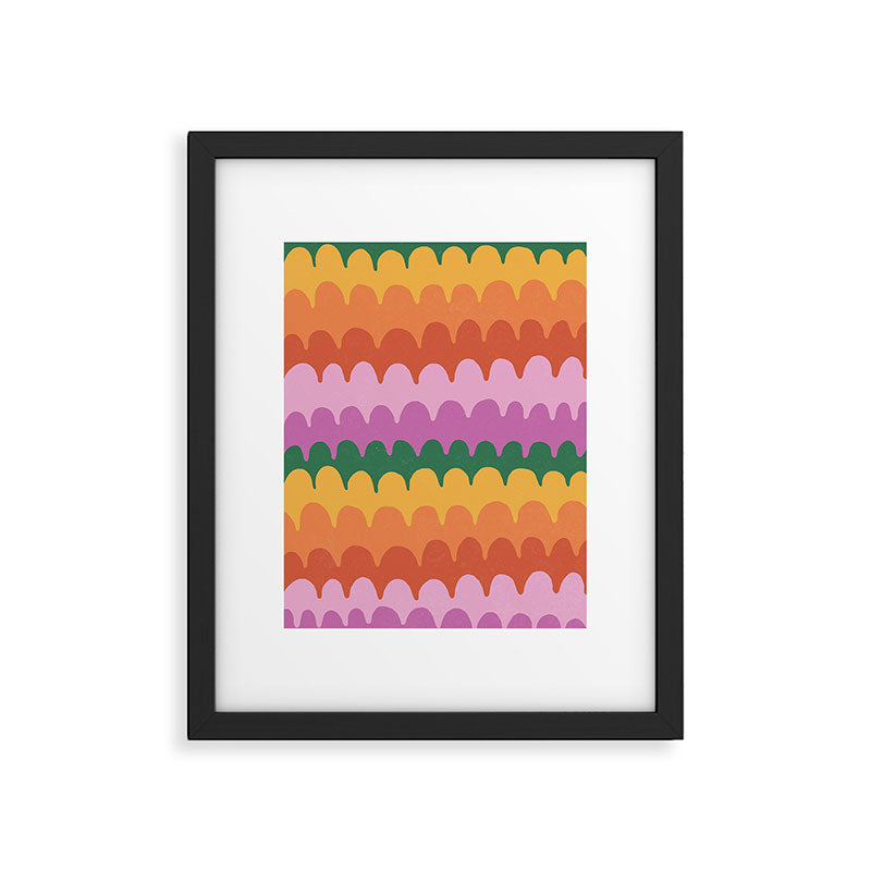 Wavy Lines Pattern Framed Art Print Gallery Image 6