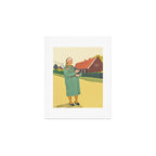 Woman with a cat Art Print Gallery Image 1