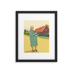 Woman with a cat Framed Art Print Gallery Image 6