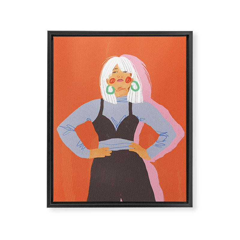 Womenâs Power Framed Canvas Print Gallery Image 8