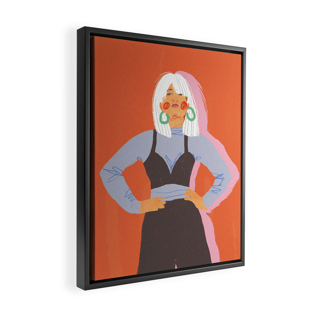 Womenâs Power Framed Canvas Print Gallery Image 2