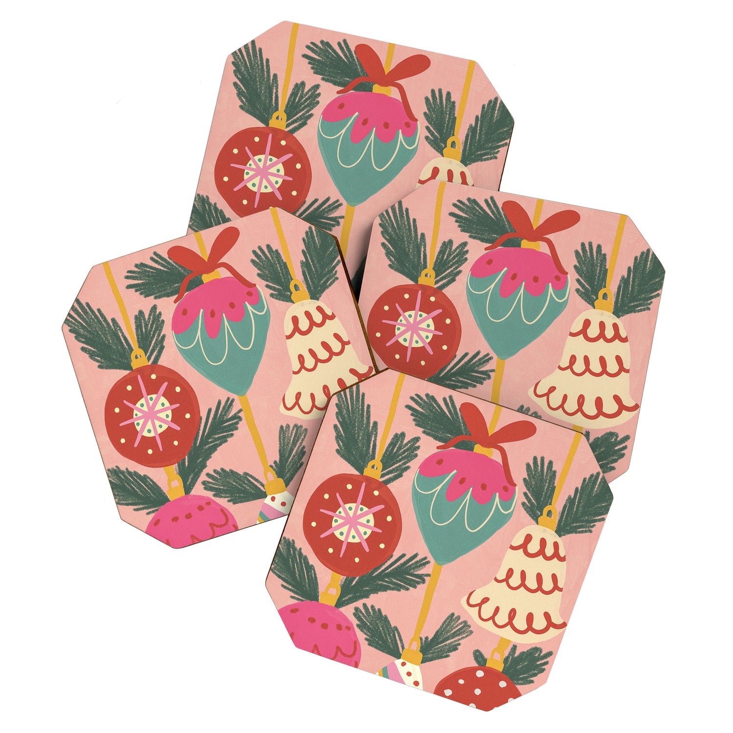 Xmas ornaments Coaster Gallery Image 1