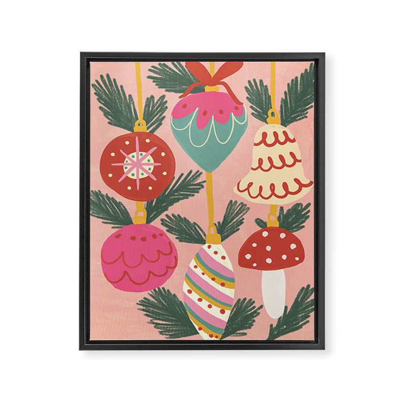 Xmas ornaments Framed Canvas Print Gallery Image 6