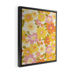 Yellow Garden Floral Pattern Framed Canvas Print Gallery Image 2