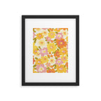 Yellow Garden Floral Pattern Framed Art Print Gallery Image 6