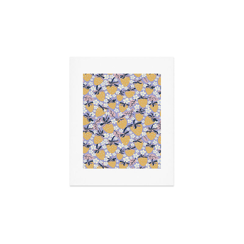 Yellow strawberries Art Print Gallery Image 1