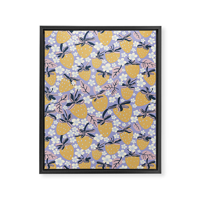 Yellow strawberries Framed Canvas Print Gallery Image 1