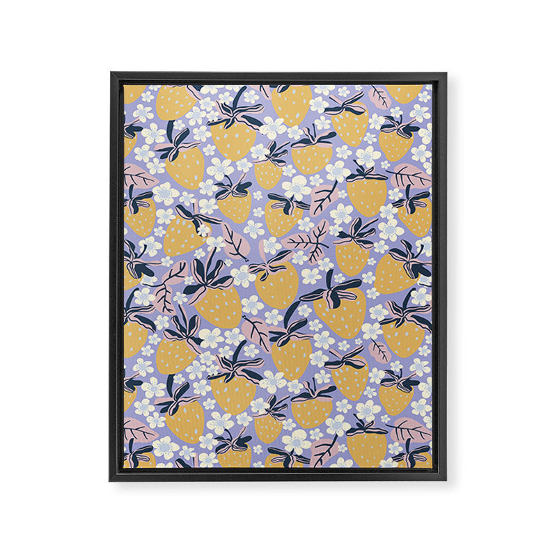Yellow strawberries Framed Canvas Print Gallery Image 8