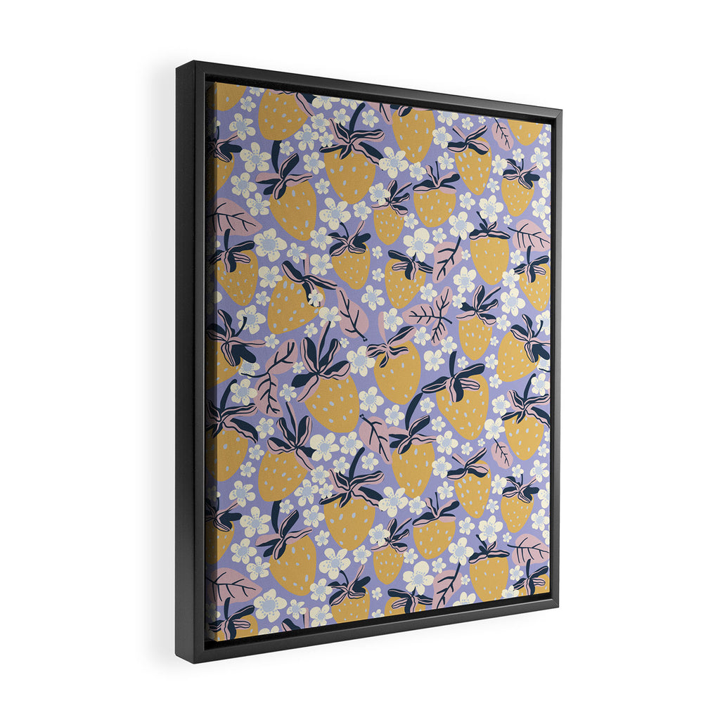 Yellow strawberries Framed Canvas Print Gallery Image 2