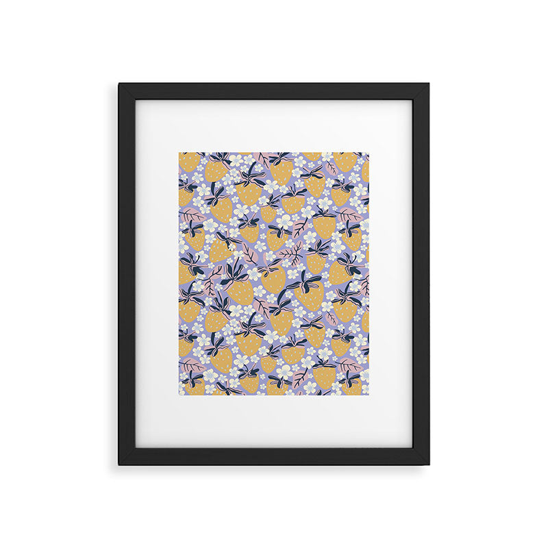 Yellow strawberries Framed Art Print Gallery Image 6