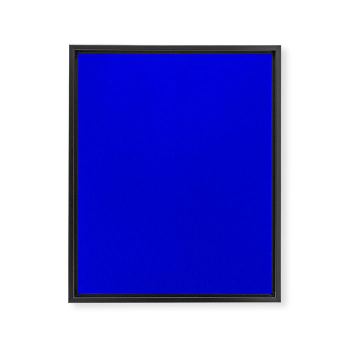 Solid Electric Blue Framed Canvas Print Gallery Image 1