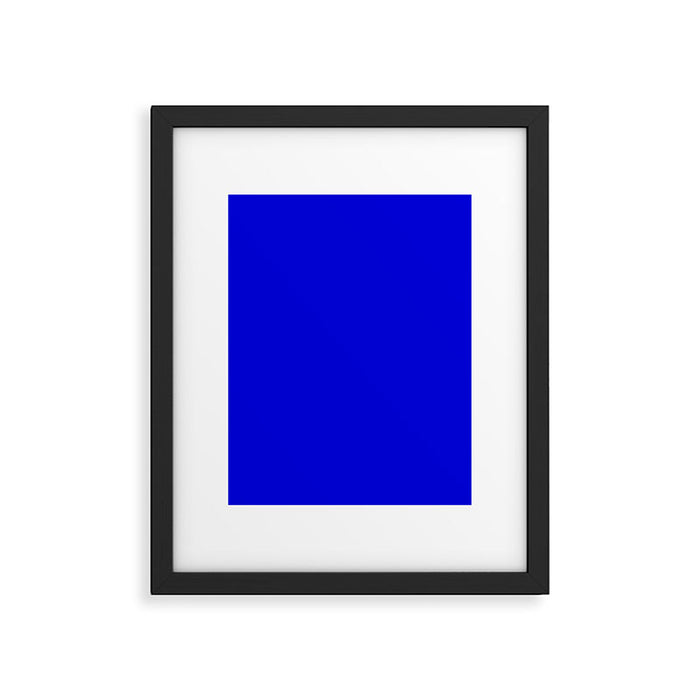 Solid Electric Blue Framed Art Print Gallery Image 1
