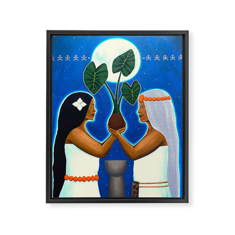 i menhalom mañaina-ta na man la'la' hit Framed Canvas Print