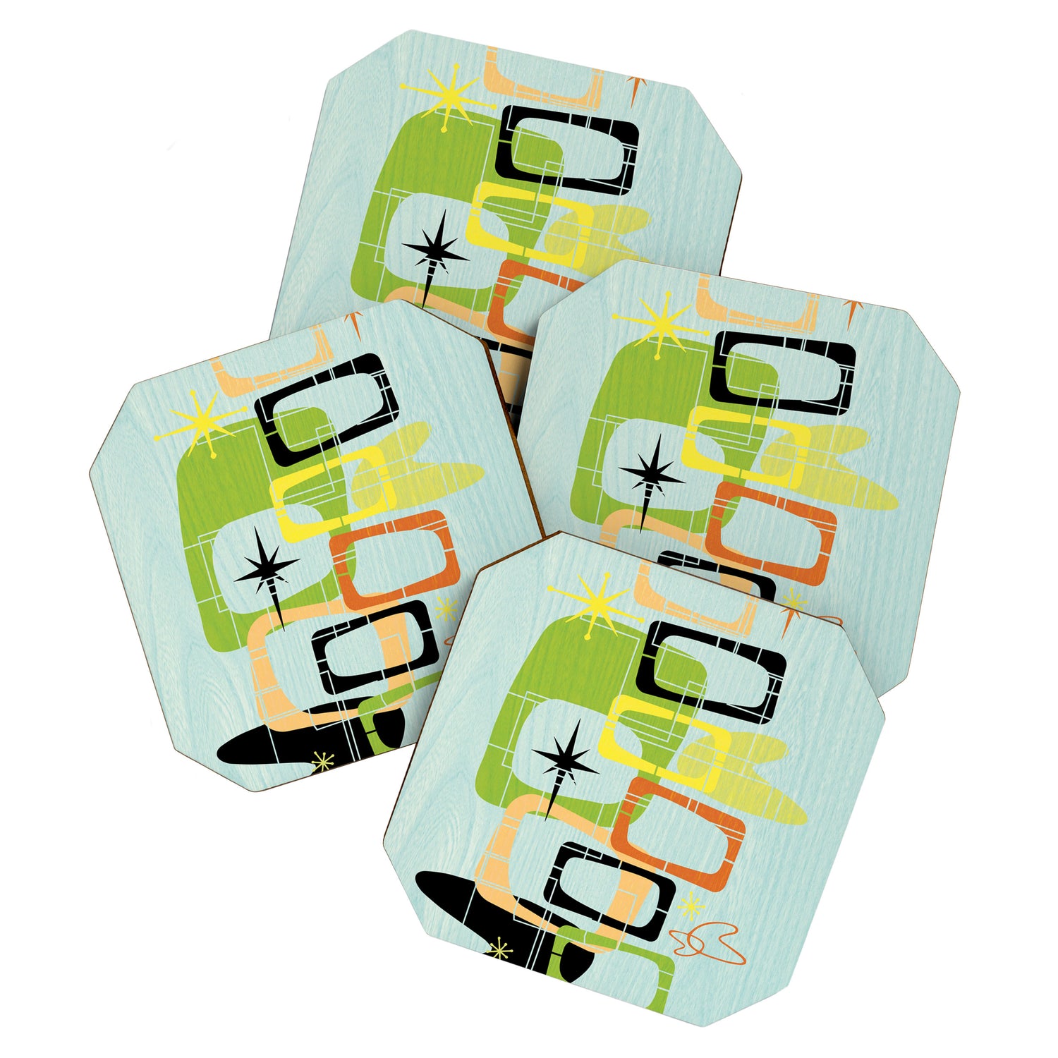 Mid Century Modern Babe Coaster Gallery Image 1