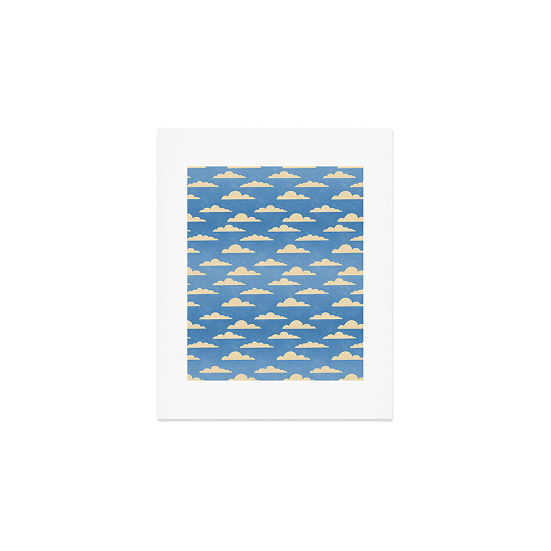 cartoony clouds Art Print Gallery Image 1