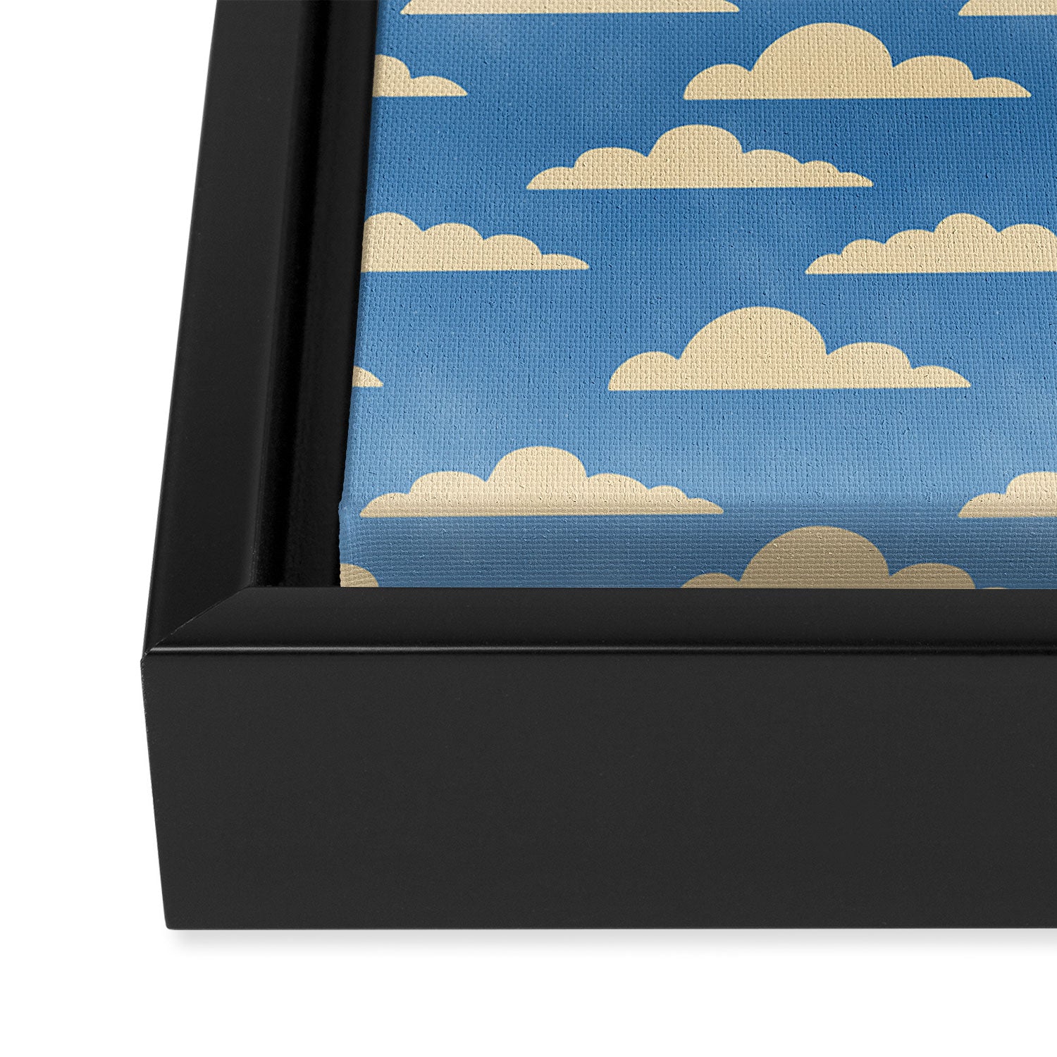 cartoony clouds Framed Canvas Print Gallery Image 3