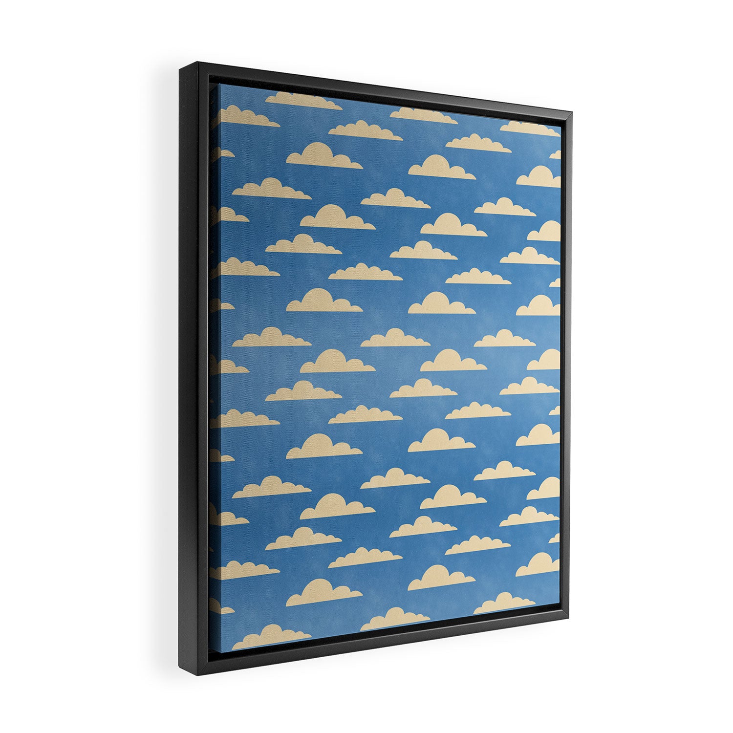 cartoony clouds Framed Canvas Print Gallery Image 2