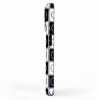 Checked Smiley Faces Pattern (Black & White) iPhone Case Gallery Image 2