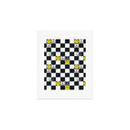 Checkered Smiley Face & Peace Sign Art Print Gallery Image 1