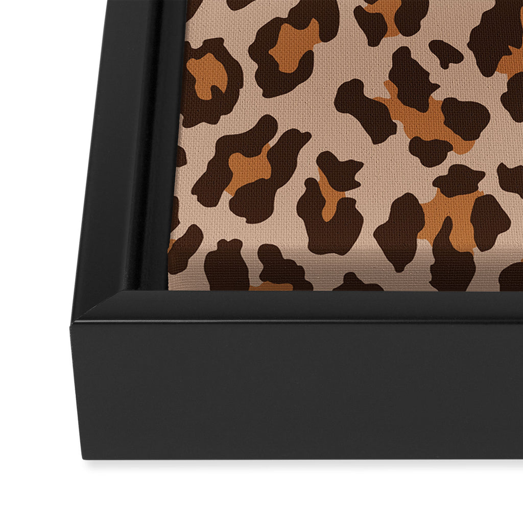 Classic Leopard Print (Muted Colors) Framed Canvas Print Gallery Image 3
