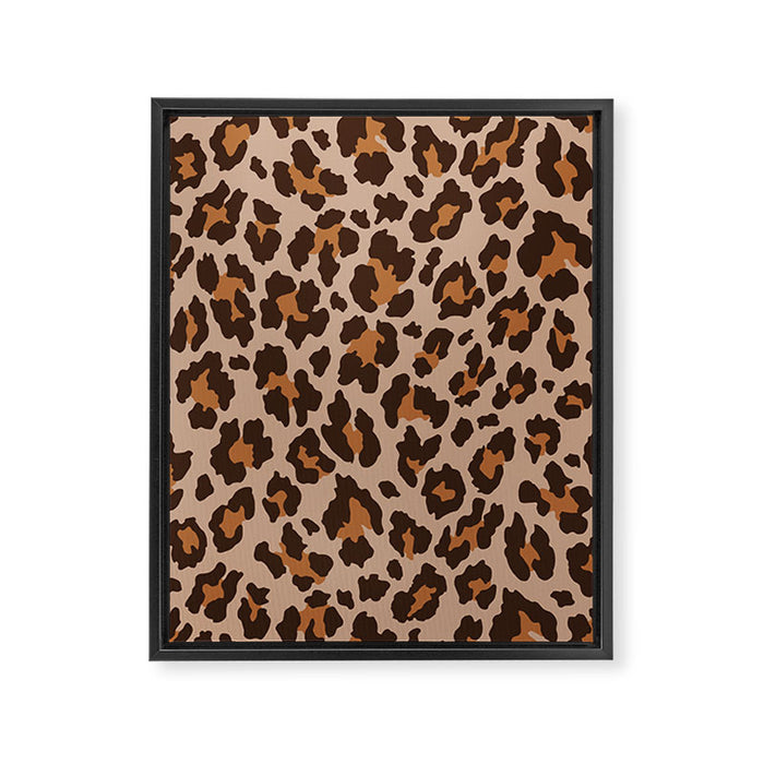 Classic Leopard Print (Muted Colors) Framed Canvas Print Gallery Image 1