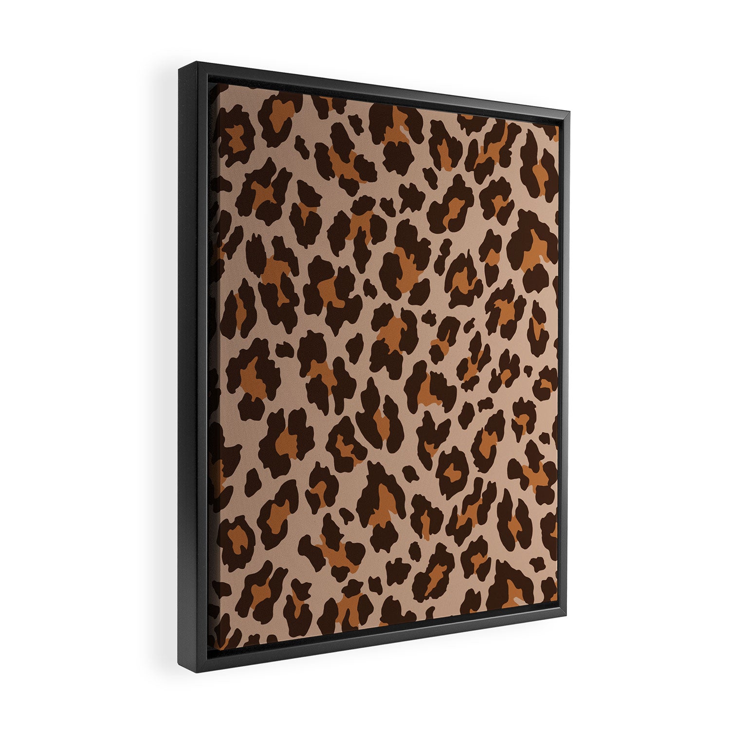 Classic Leopard Print (Muted Colors) Framed Canvas Print Gallery Image 2