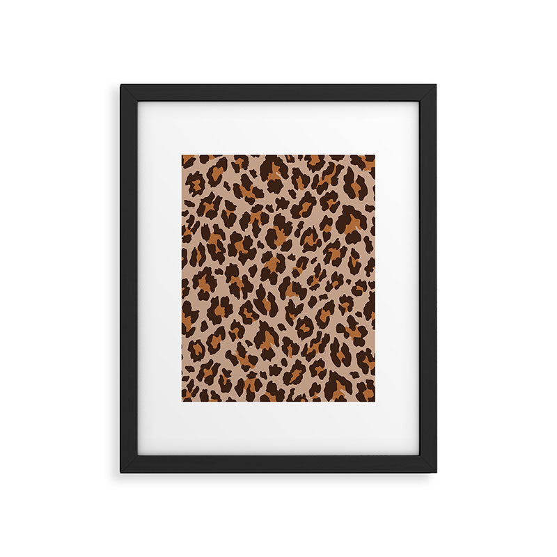Classic Leopard Print (Muted Colors) Framed Art Print Gallery Image 6