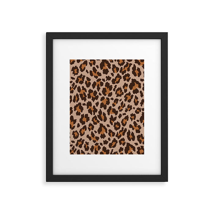 Classic Leopard Print (Muted Colors) Framed Art Print Gallery Image 1