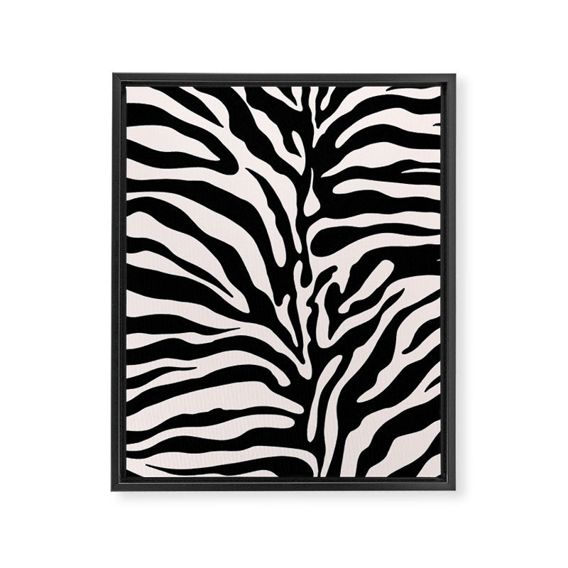 Classic Zebra Print Framed Canvas Print Gallery Image 8