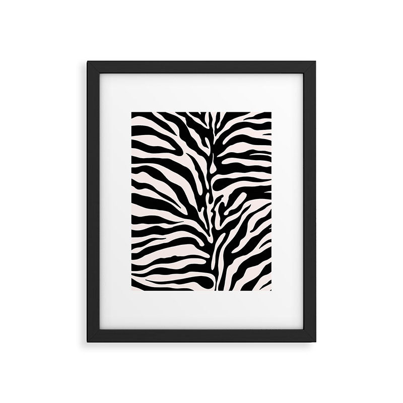 Classic Zebra Print Framed Art Print Gallery Image 6