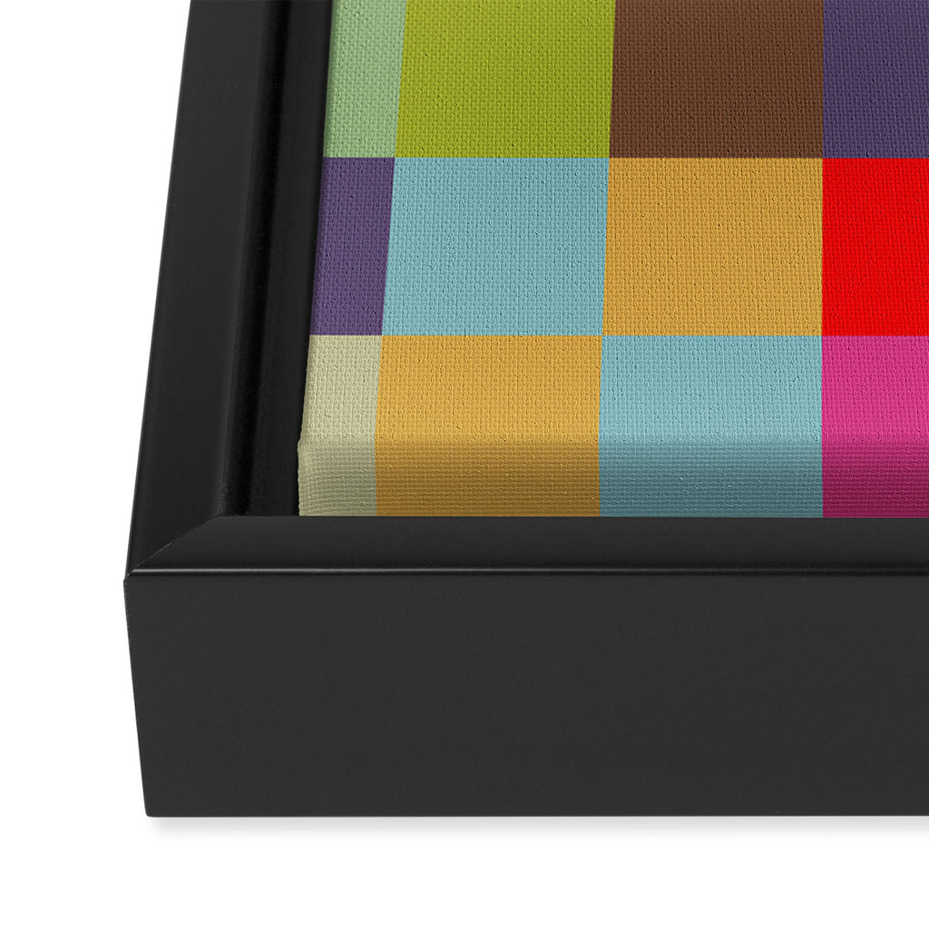 Colorful Checkerboard Framed Canvas Print Gallery Image 3