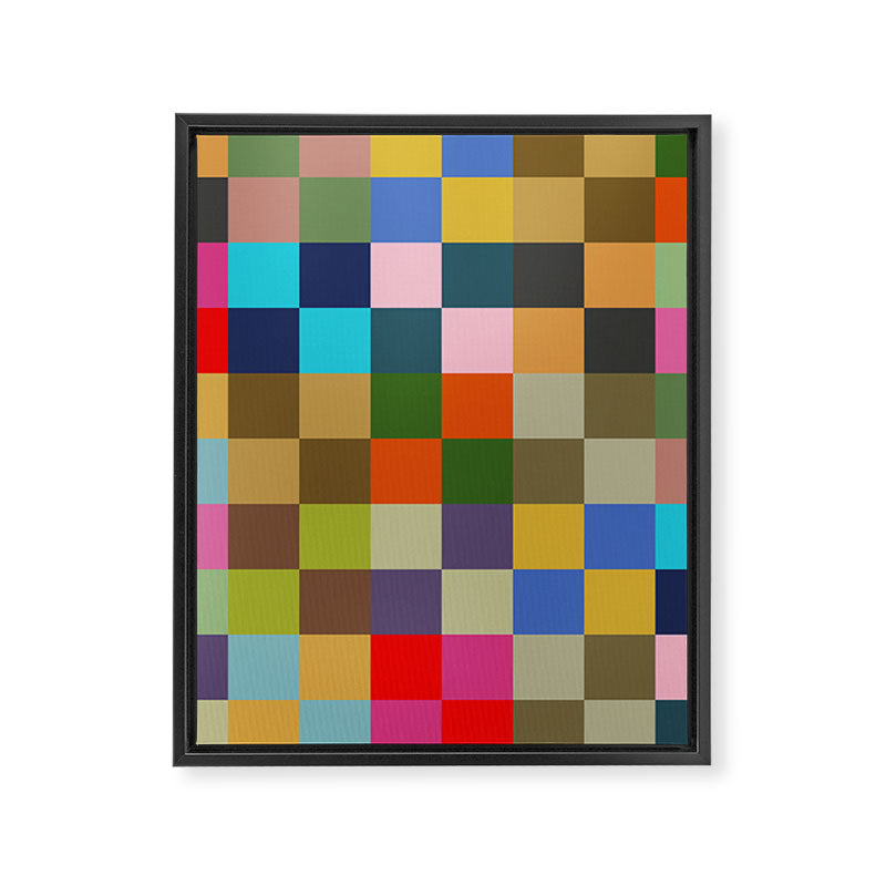 Colorful Checkerboard Framed Canvas Print Gallery Image 8