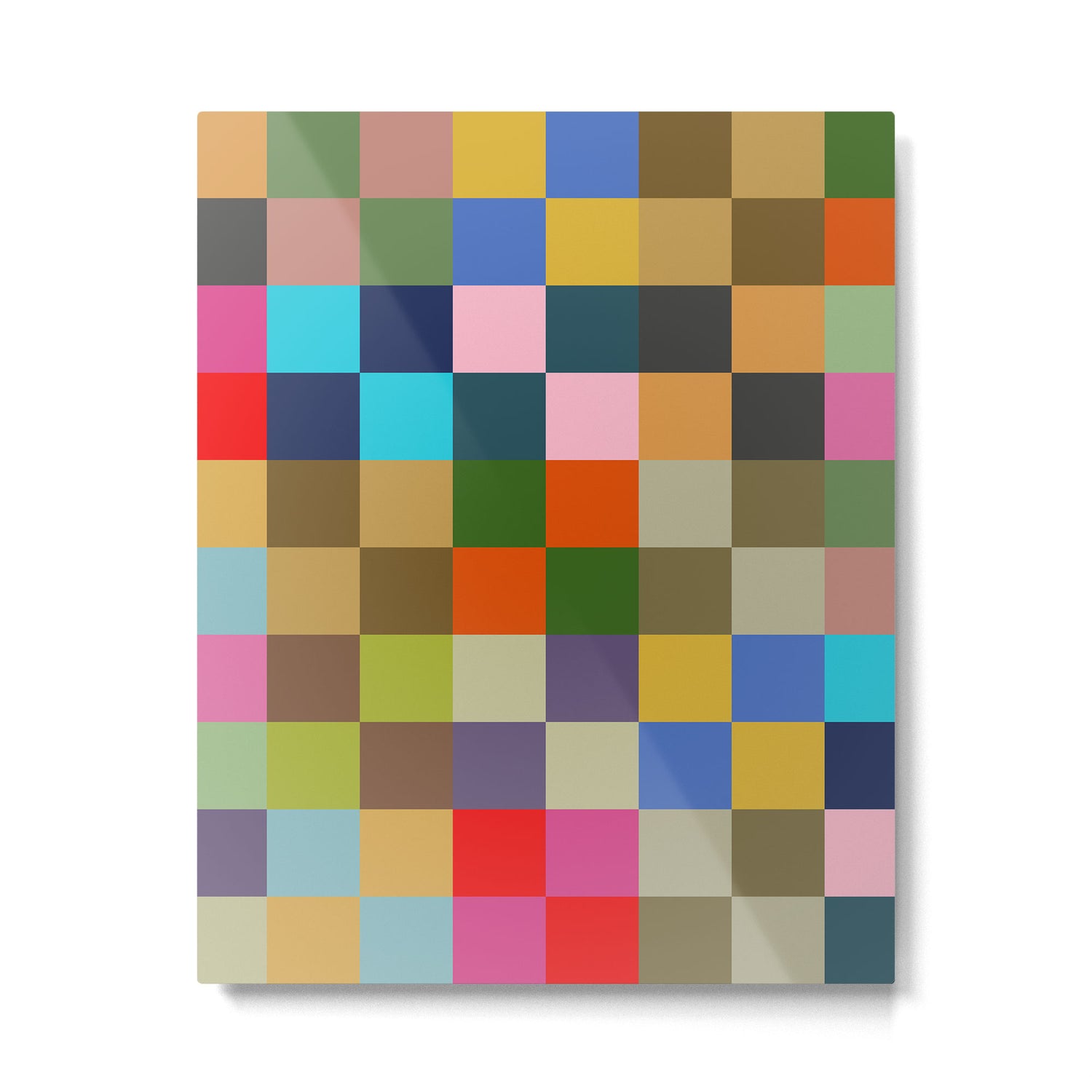 Colorful Checkerboard Metal Print Gallery Image 6