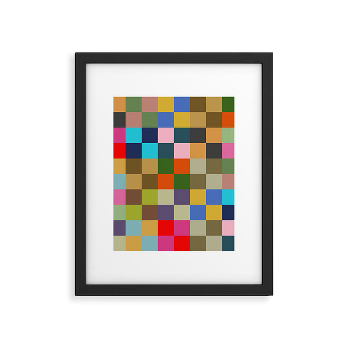 Colorful Checkerboard Framed Art Print Gallery Image 1