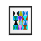 Funky Modern Wavy Shapes 2.0 | Color Block Pattern Framed Art Print Gallery Image 5