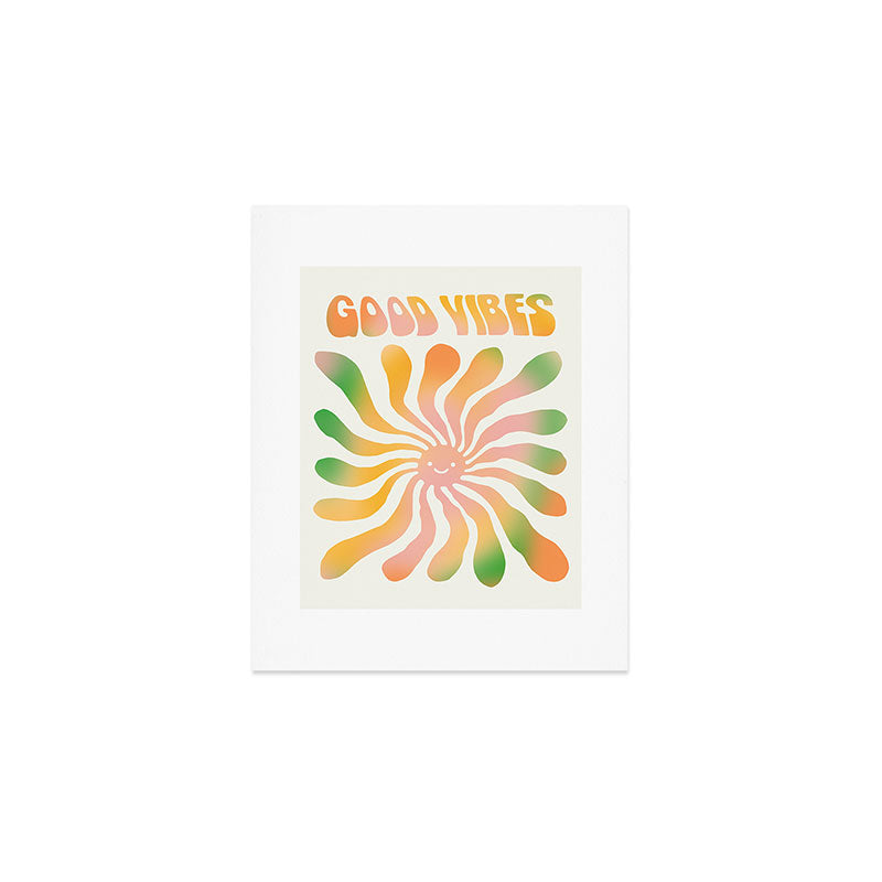 Good Vibes \\ Cute Sunshine  Art Print Gallery Image 1
