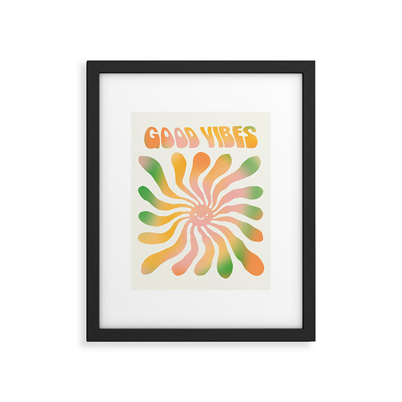 Good Vibes \\ Cute Sunshine  Framed Art Print Gallery Image 1