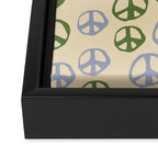 Hand-drawn Peace Symbol Pattern Framed Canvas Print Gallery Image 3