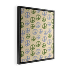 Hand-drawn Peace Symbol Pattern Framed Canvas Print Gallery Image 2