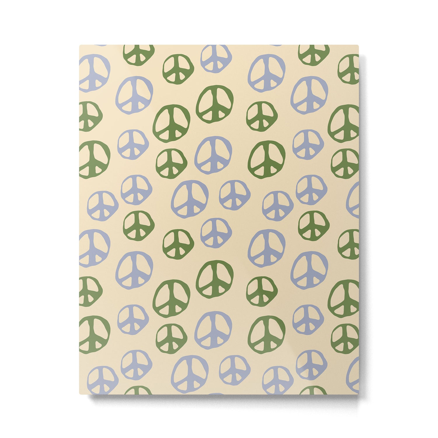 Hand-drawn Peace Symbol Pattern Metal Print Gallery Image 6