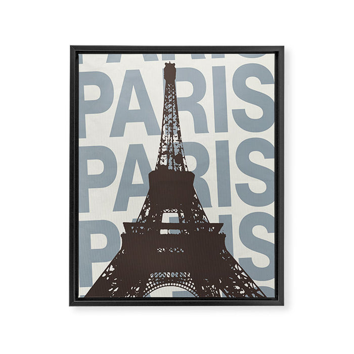 Paris, France \\ Poster Art Framed Canvas Print Gallery Image 1