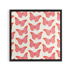 Pink and Orange Butterflies Pattern  Framed Canvas Print Gallery Image 3