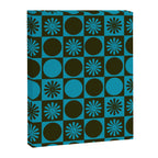 Retro Checkered Pattern (Muted Blue / Dark Green) Canvas Print Gallery Image 8