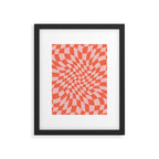 Retro Warped Checkerboard Framed Art Print Gallery Image 6