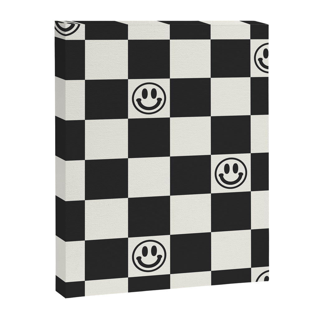 Smiley Face & Checkerboard  Canvas Print Gallery Image 8