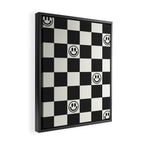 Smiley Face & Checkerboard  Framed Canvas Print Gallery Image 2