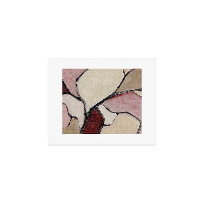 Abstract Oil Painting Maroon Mauve Taupe 2c34 Art Print Gallery Image 1